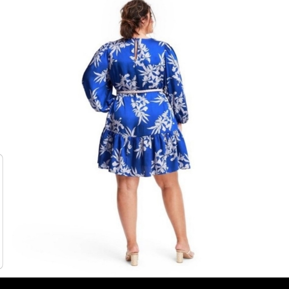 Alexis x Target Floral Long-Sleeve Rope Belt Tiered Dress - Picture 2 of 7